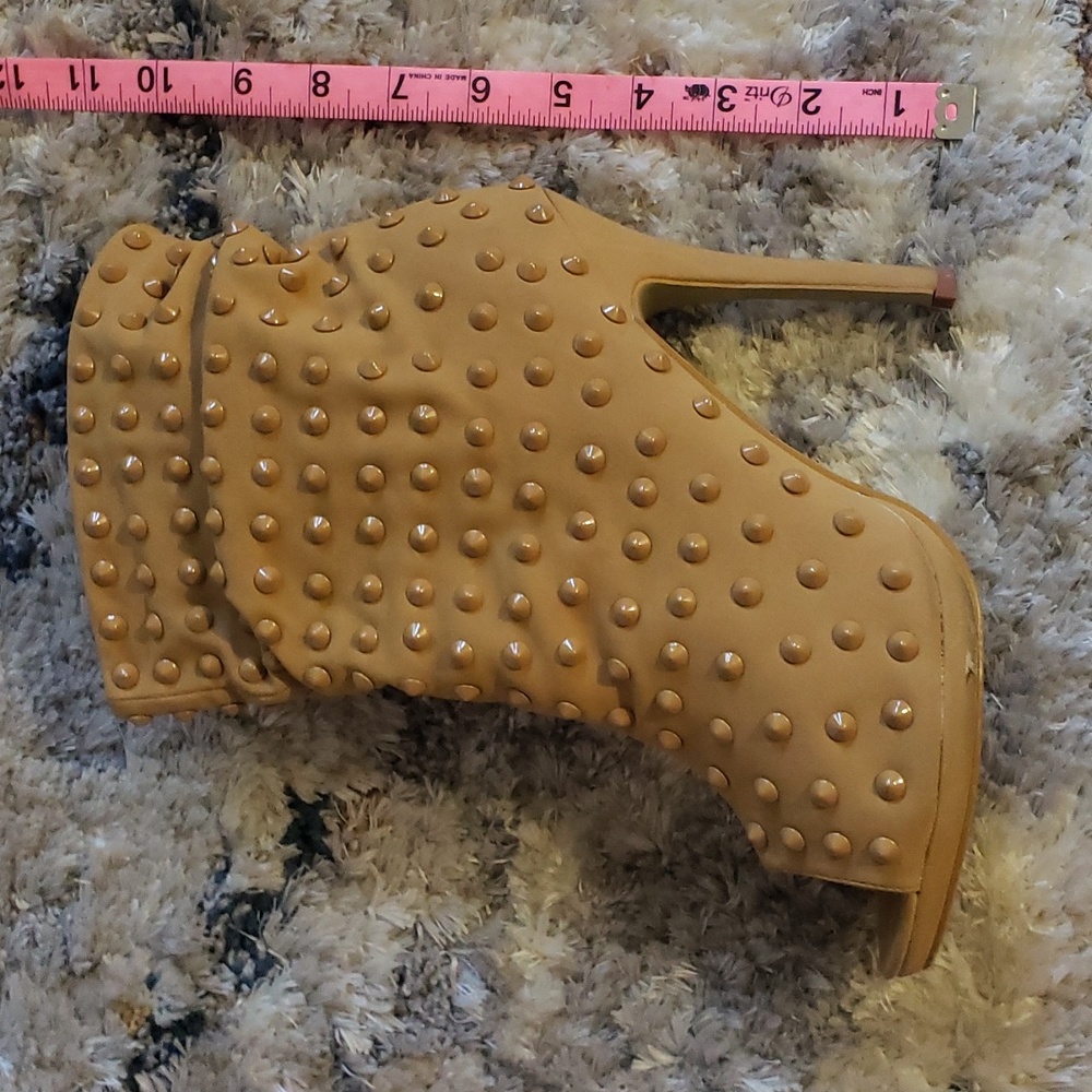 Camel Open-Toe Booties - Picture 5 of 5